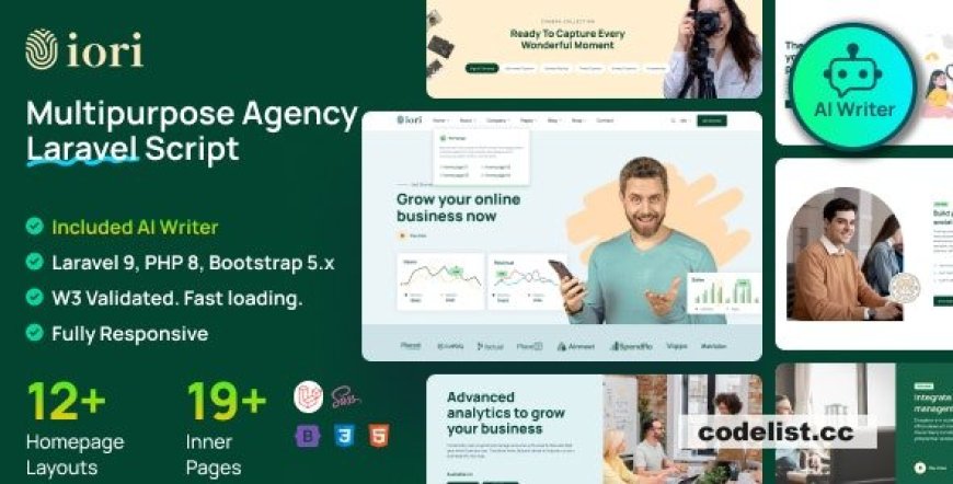 Iori v1.10.4 - Business Website for Company, Agency, Startup with AI writer tool & shopping cart