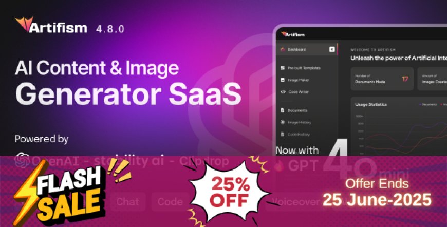 Artifism v4.9.0 - AI Content & Image Generator SaaS
