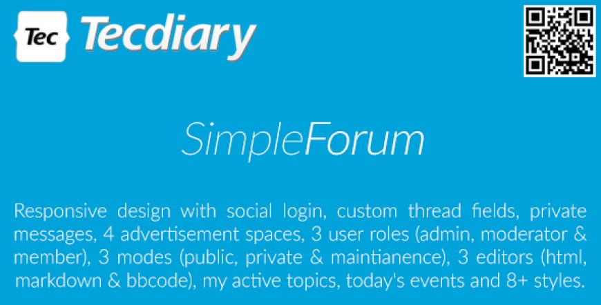 Simple Forum v2.1.0 – Responsive Bulletin Board