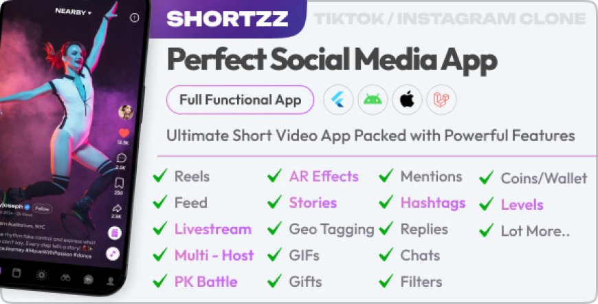 Shortzz – Tiktok Clone – Short Video App Live streaming App with Admin Panel Flutter/Laravel (20 June 2025)