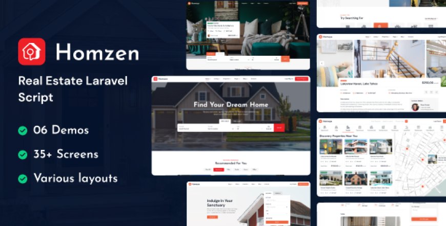 Homzen v1.2.7 - Laravel Real Estate Agency Portal Multilingual