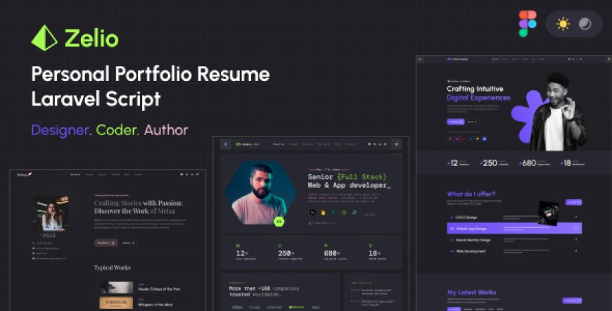 Zelio v1.1.7 – Personal Portfolio Resume Laravel Script