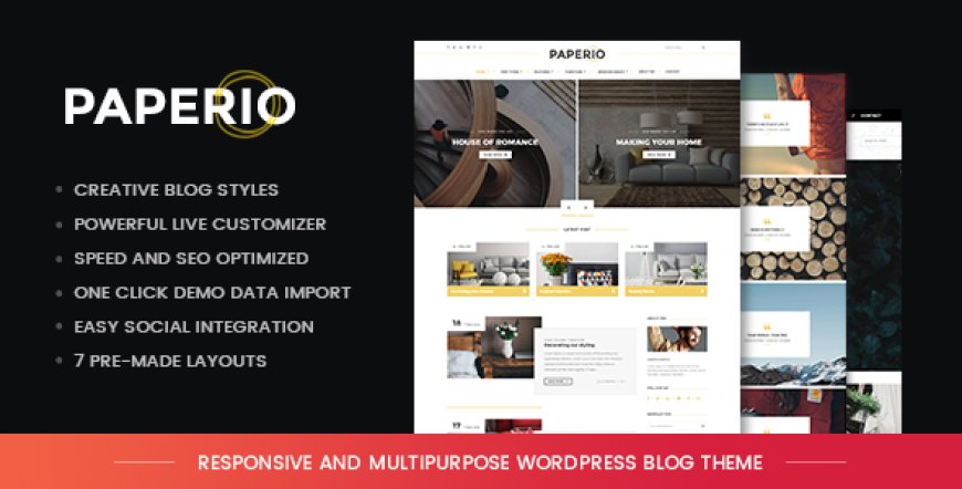 Paperio v2.8 - Responsive and Multipurpose WordPress Blog Theme