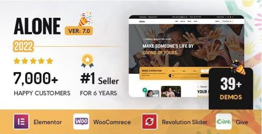 Alone v7.8.5 – Charity Multipurpose Non-profit WordPress Theme