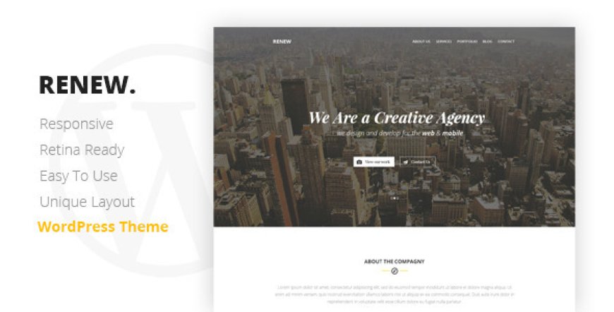 RENEW v1.0 - Creative One Page WordPress Theme