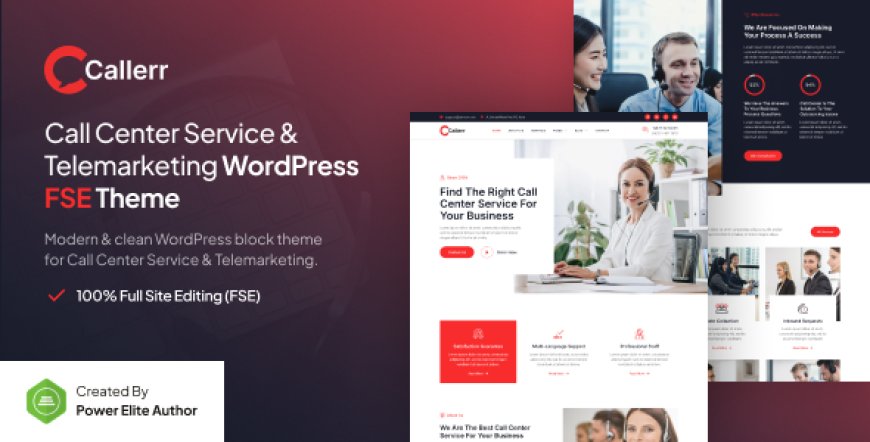 Callerr v1.0.1 – Call Center Service & Telemarketing FSE WordPress Theme