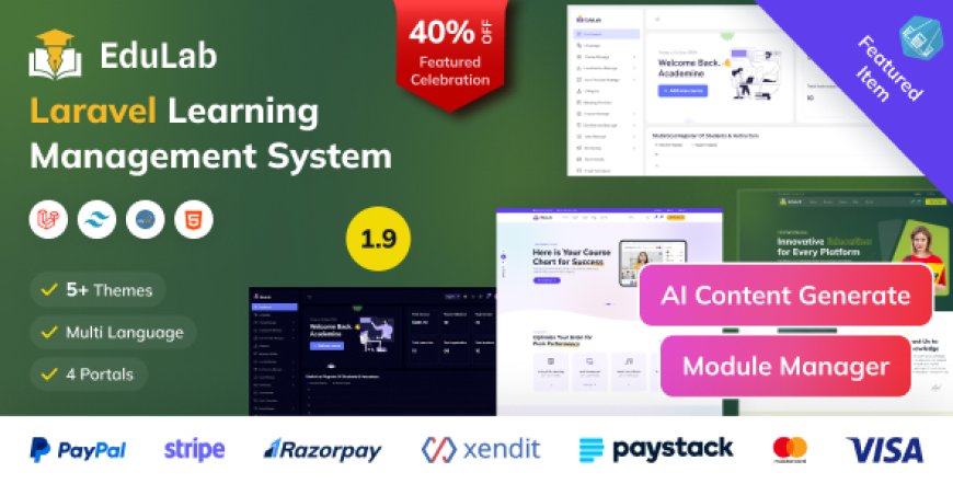Edulab LMS v1.9 - Laravel Learning Management System with Tailwind CSS