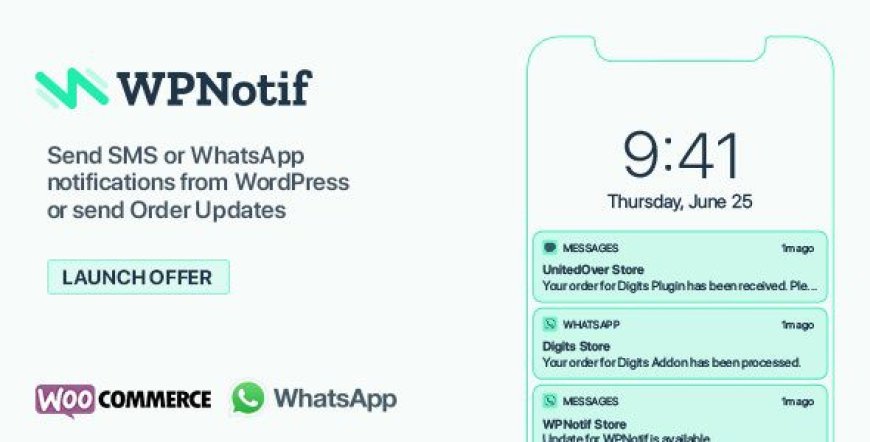 WPNotif v3.1.1.1 : WordPress SMS & WhatsApp Message Notifications