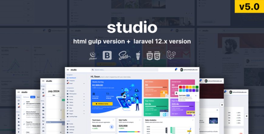 Studio v5.0 - HTML & Laravel 12.x Bootstrap 5 Admin Template
