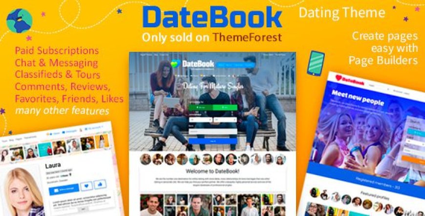 DateBook v4.9.1 – Dating WordPress Theme