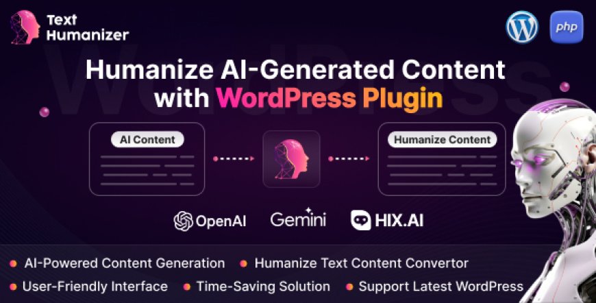 TextHumanizer v1.0 - Humanize AI Content Generator WordPress Plugin
