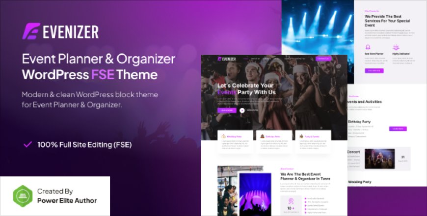 Evenizer v1.0.1 – Event Planner & Organizer FSE WordPress Theme